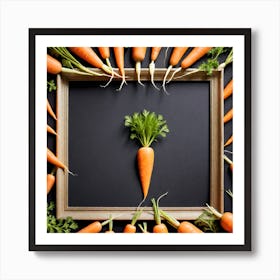 Carrots In A Frame 24 Art Print