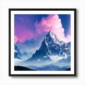 Mountains And Clouds Art Print