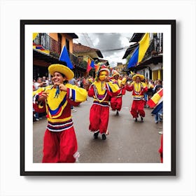 Colombia Dancers Art Print