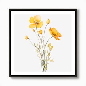 Yellow Poppies 1 Art Print