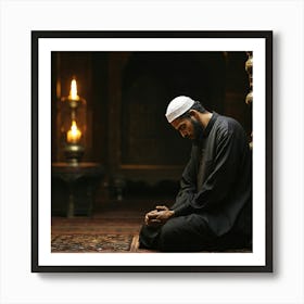 Muslim Man Praying Art Print