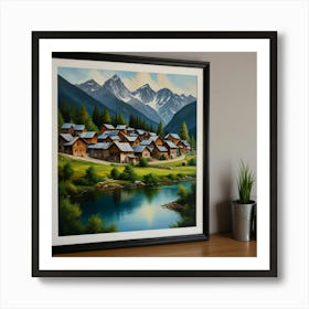 Village In The Mountains 1 Art Print