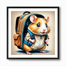 Hamster With Backpack 17 Poster