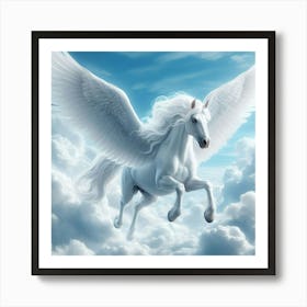 White Horse In The Sky 1 Art Print