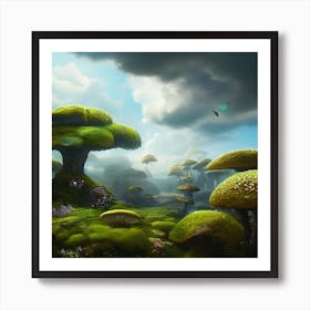 Mushroom Forest 5 Art Print