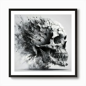 Skull With Dust Poster