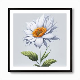 White Daisy myluckycharm Art Print