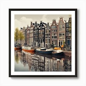 Amsterdam Canals Art Print