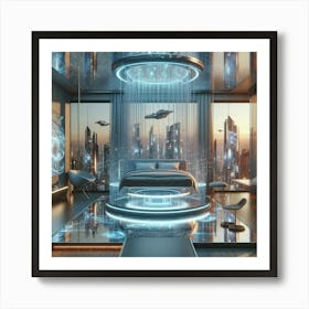 Futuristic Bedroom 1 Art Print