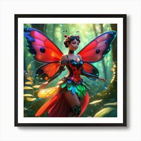 Fairy In The Forest 2 Art Print