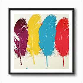 Feathers Pop Art 3 Art Print