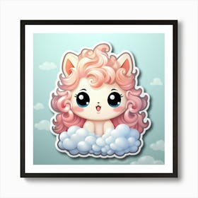 Kawaii Unicorn Sticker Poster