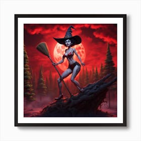 Halloween Witch Art Print