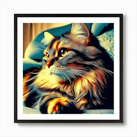 Feline Creative Cat Illustration 99 1 Art Print