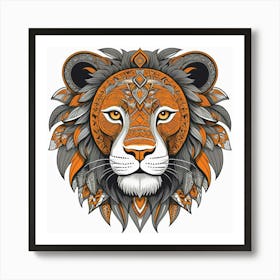 Lion Head 3 Art Print