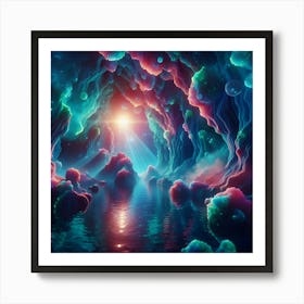 Psychedelic Cave Art Print