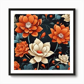 Lotus Flower Wallpaper 1 Art Print