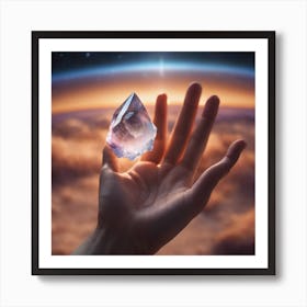 A Clear Quartz Crystal Art Print