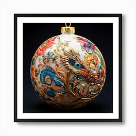 Firefly Hyper Detailed Porcelain Christmas Ball With Vibrant Creature Design 8643 Art Print