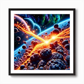 Deep Space Supernova Explosion And Stars Art Hyperrealistic 592795651 Art Print
