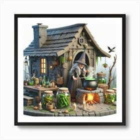 Witch'S Cottage Art Print