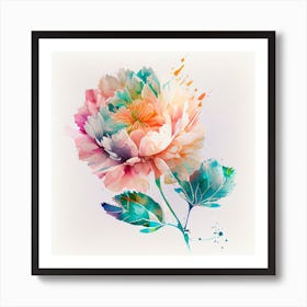 Watercolor Flower Abstract 12 Art Print