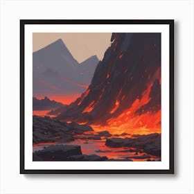 Lava Landscape Art Print