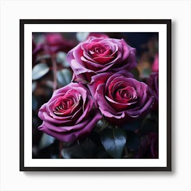 Purple Roses 1 Art Print