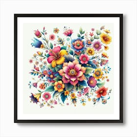 Russian Floral Painting Art Print