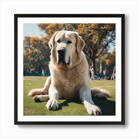 Portrait Of A Large Dog Art Print