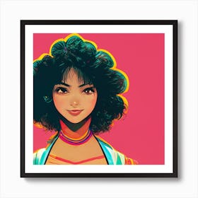 80s Baby Square Art Print