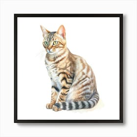 Bengal Rosetted Cat Portrait 3 Art Print