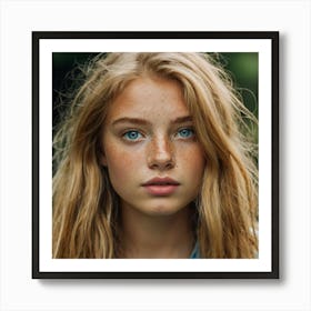 Freckled Girl Art Print