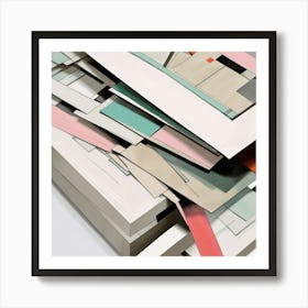 Stacked Books Stock Videos & Royalty-Free Footage Art Print