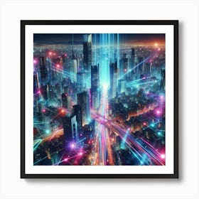 Futuristic Cityscape Art Print