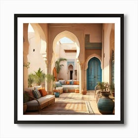 Moroccan Living Room art print Art Print