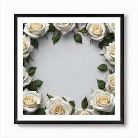 White Roses 9 Art Print