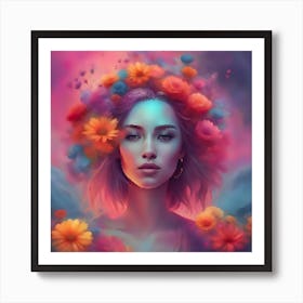 Flower Girl Art Print