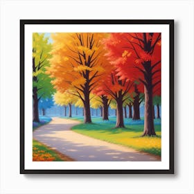 Autumn Trees Art Print