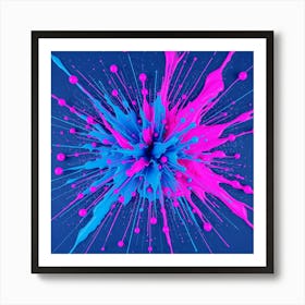 Abstract Paint Splash Art Print