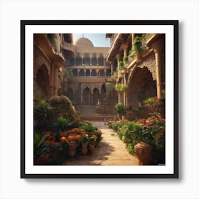 Courtyard Of A Palace Art Print