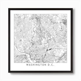 Washington Map Art Print