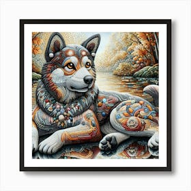 Husky Dog 1 Art Print