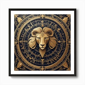 Zodiac Lion Art Print