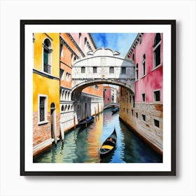 Venice Bridge Art Print