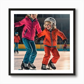 Ice Skaters Art Print