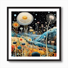 Dandelion Field Art Print