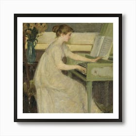 Lady At The Piano 1 Art Print