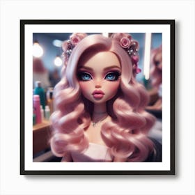 Barbie Hair Salon Art Print