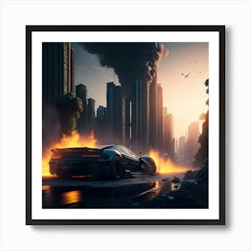 City On Fire (49) Art Print